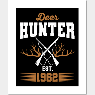 Gifts for 59 Year Old Deer Hunter 1962 Hunting 59th Birthday Gift Ideas Posters and Art